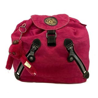 キプリング(kipling)のKipling(キプリング) リュックサック - ピンク 巾着型 ナイロン(リュック/バックパック)