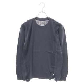 Needles ニードルス ND Rebild 7Cuts Solid L/S 再構築 ソリッド カットソー 長袖Tシャツ ネイビー