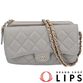 シャネル(CHANEL)のシャネル マトラッセ フォンケース チェーンショルダーバッグ  AP2096 キャビアスキン レディースショルダーバッグ
 ブルーグレー【中古】(ショルダーバッグ)