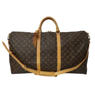 ルイヴィトン(LOUIS VUITTON)のLOUIS VUITTON ルイ ヴィトン キーポルバンドリエール60 ボストンバッグ M41412 モノグラム PVC ヌメ革 レザー 美品 中古 64548(ボストンバッグ)