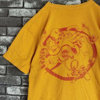 企業ビッグロゴエリーエールワークスtシャツTシャツ醸造所オクトパスアニマル(Tシャツ/カットソー(半袖/袖なし))