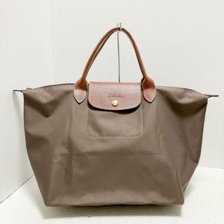 ロンシャン(LONGCHAMP)のLONGCHAMP(ロンシャン) ハンドバッグ ル・プリアージュオリジナル ダークブラウン×ブラウン 折りたたみ ナイロン×レザー(ハンドバッグ)