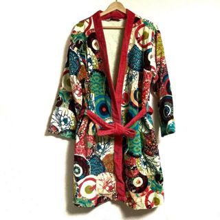 デシグアル(DESIGUAL)のDesigual(デシグアル) カーディガン サイズM レディース - ピンク×ブルー×マルチ バスローブ(カーディガン)