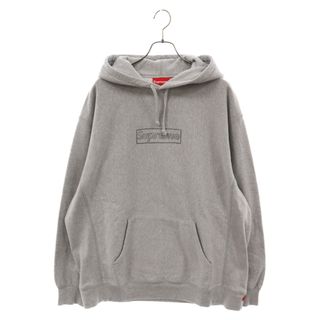 シュプリーム(Supreme)のSUPREME シュプリーム 21SS ×KAWS Chalk Logo Hooded Sweatshirt カウズ チョークロゴ フーディー スウェット プルオーバーパーカー グレー(パーカー)