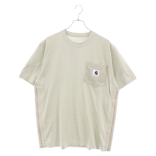 サカイ(sacai)のSacai サカイ 24SS ×carhartt カーハートサイドジップポケットTシャツ 24-0725S ライトグリーン(Tシャツ/カットソー(半袖/袖なし))