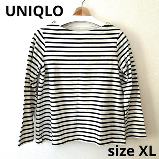 ユニクロ(UNIQLO)のsize XL☆UNIQLO / ユニクロ ボーダーボートネックT（長袖）(Tシャツ(長袖/七分))