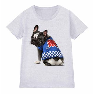 フレンチブル 犬 いぬ 法被 夏祭り 花火 半袖 Tシャツ メンズ レディース(Tシャツ(半袖/袖なし))