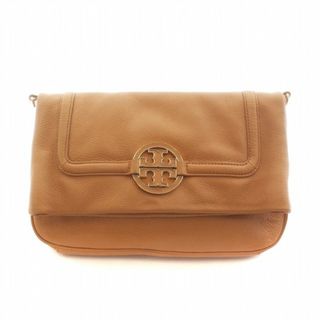 トリーバーチ(Tory Burch)のトリーバーチ セカンドバッグ クラッチバッグ レザー ロゴ 茶 ブラウン(その他)