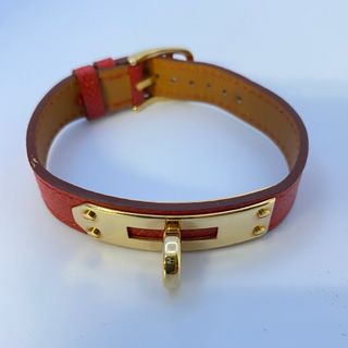 エルメス(Hermes)の美品　エルメス　ヴォーエプソン ケリー ウォッチ ブレスレット ベルト レザー(ブレスレット/バングル)