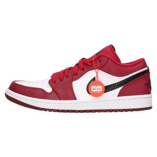 ナイキ(NIKE)のNIKE ナイキ AIR JORDAN 1 LOW Noble Red 553558-604 エアジョーダン1ローノーブルレッド ローカットスニーカー US8/26cm ホワイト/レッド(スニーカー)