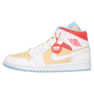 ナイキ(NIKE)のNIKE ナイキ WMNS Air Jordan 1 Mid SE Sesame ウィメンズ エアジョーダン1 ミッド SE ミッドカットスニーカー セサミ ベージュ/ホワイト US9/26cm(スニーカー)