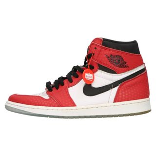 ナイキ(NIKE)のNIKE ナイキ AIR JORDAN 1 RETRO HIGH ORIGIN STORY 555088-602 エアジョーダン 1 レトロ オリジナル ストーリー ハイカットスニーカー レッド/ホワイト US10/28.0cm(スニーカー)