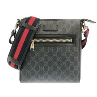 グッチ(Gucci)のGUCCI(グッチ) ショルダーバッグ GGプラス・GGスプリーム 523599 ダークグレー×グレー PVC(塩化ビニール)×レザー(ショルダーバッグ)