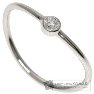 ティファニー(Tiffany & Co.)のTIFFANY&Co. ウェーブ シングルロウ 1P ダイヤモンド リング・指輪 PT950 レディース(リング(指輪))