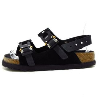 クリスチャンディオール(Christian Dior)のDIOR/ChristianDior(ディオール/クリスチャンディオール) サンダル レディース美品  - 黒 BIRKENSTOCKコラボ/2022AW スエード×レザー(サンダル)