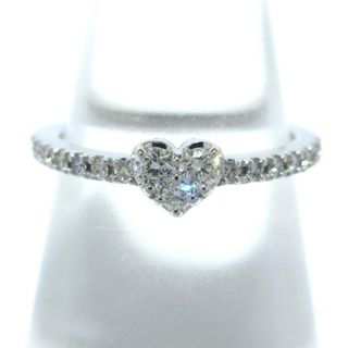 PonteVecchio - PonteVecchio(ポンテヴェキオ) リング新品同様  - K18WG×ダイヤモンド ダイヤモンド0.18ct/ハート