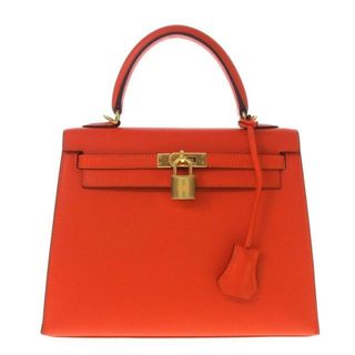 エルメス(Hermes)のHERMES(エルメス) ハンドバッグ美品  ケリー25 オレンジポピー 外縫い/ゴールド金具 ヴォーエプソン(ハンドバッグ)