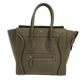 セリーヌ(celine)のCELINE(セリーヌ) ハンドバッグ ラゲージ マイクロショッパー グレージュ レザードラムドカーフ	(ハンドバッグ)