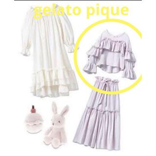 ジェラートピケ(gelato pique)の新品　gelato pique ガーゼ　トップス　カットソー　ジェラートピケ(ルームウェア)