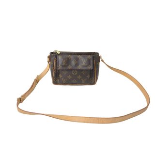 ルイヴィトン(LOUIS VUITTON)のLOUIS VUITTON ルイヴィトン ショルダーバッグ M51165 ヴィバシテPM ブラウン モノグラム ゴールド金具 美品 中古 64498(ハンドバッグ)