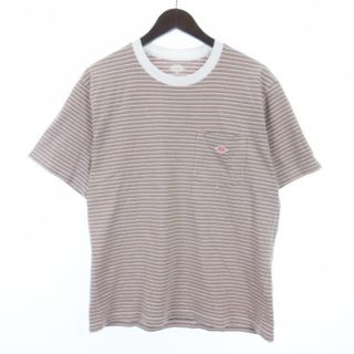 ダントン(DANTON)のダントン ボーダー Tシャツ カットソー 半袖 胸ポケット オレンジ系 40(Tシャツ/カットソー(半袖/袖なし))