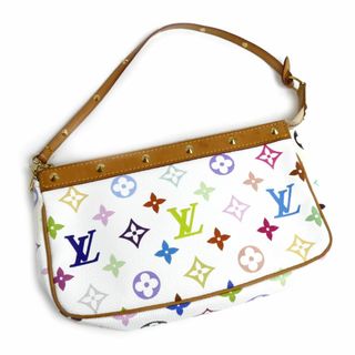 ルイヴィトン(LOUIS VUITTON)のLOUIS VUITTON ルイ・ヴィトン ポシェット アクセソワール ポーチ モノグラム マルチカラー ホワイト M92649 SL1003 レディース【中古】(ポーチ)