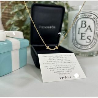 ティファニー(Tiffany & Co.)のティファニー　Tスマイルダイヤモンドネックレス　ティースマイル　K18ゴールド(ネックレス)