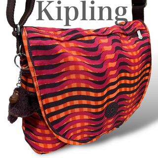 kipling - 【希少】キプリング　ショルダーバッグ　クロスボディ　斜め掛け　キーホルダー付き