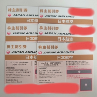 JAL 日本航空 株主優待券 6枚(航空券)