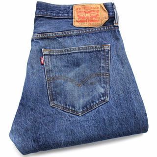 リーバイス(Levi's)のメキシコ製 Levi'sリーバイス 501 デニムパンツ w36 L30★SDP2887 ジーンズ ストレート 66 前期 シングル ヒゲ ハチノス【Levi's】501 デニムパンツです。  MADE IN MEXICO  赤タブスモールe、フロントボタンフライ、サイド脇割り、ヒップポケット裏シングルステッチ  素材：100% COTTON  サイズ表記：W36 L30（実寸w37インチ相当）(デニム/ジーンズ)