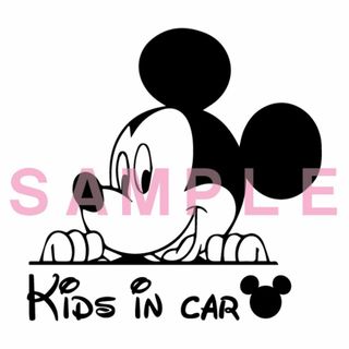 ★在庫処分セール★ディズニー ミッキー❤kidsインカー カッティングステッカー