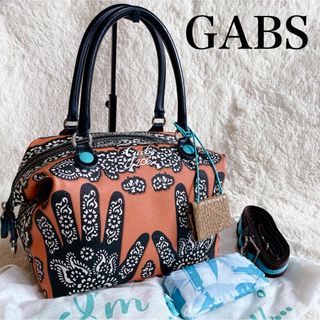 極美品 GABS ガブス 2wayミニボストン ショルダーバッグ ハンドバッグ(ハンドバッグ)