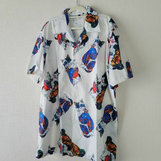 新品 和柄 猫 シャツ カラフル 浮世絵 刺青 タトゥー  半袖 ユニセックス(Tシャツ/カットソー(半袖/袖なし))