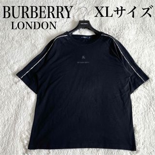 バーバリー(BURBERRY)の美品 希少 大きいサイズ BURBERRY ロゴ XL ノバチェック Tシャツ(Tシャツ/カットソー(半袖/袖なし))