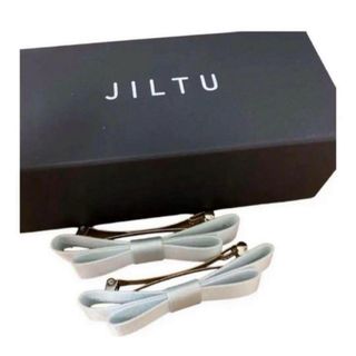 JILTU ribbon barrette ヘアピン　リボン　ブルー(ヘアピン)