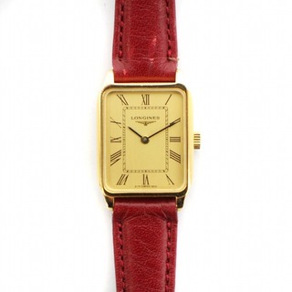 ロンジン(LONGINES)のロンジン 腕時計 手巻き アナログ スクエア ローマン 稼働品 ゴールドカラー(腕時計)