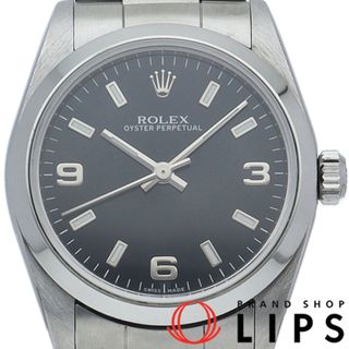 ロレックス(ROLEX)のロレックス オイスター パーペチュアル ボーイズ時計 Oyster Perpetual Boys 77080(A) 箱 保証書 SS ユニセックス時計 ブラック 仕上げ済 1999年 美品 【中古】(腕時計)