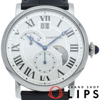 カルティエ(Cartier)のカルティエ ロトンド ドゥ カルティエ グランド デイト レトログラード 42mm Rotonde Grande Date Retrografe W1556368 箱 保証書 SS/革 メンズ時計 シルバー 仕上げ済 美品 【中古】(その他)