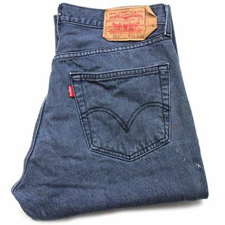 リーバイス(Levi's)のメキシコ製 Levi'sリーバイス 501 ダメージ ペンキ飛び 先染め ダークグレー デニムパンツ w33 L30★SDP2888 ジーンズ ストレート ボロ(デニム/ジーンズ)