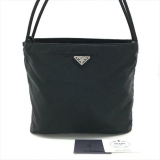 プラダ(PRADA)の美品 PRADA プラダ 三角ロゴ テスート ナイロン ハンド ワンショルダー バッグ ブラック a3977(ハンドバッグ)