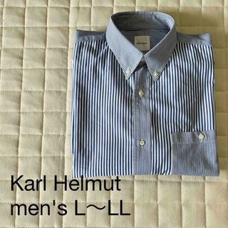 カールヘルム(Karl Helmut)の【美品】カールヘルム 長袖 ボタンダウン シャツ ストライプ 90s(シャツ)