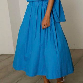 LE CIEL BLEU - LE CIEL BLEU COTTON SKIRT