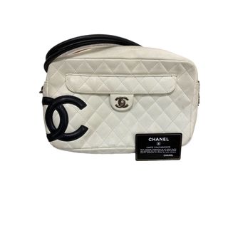 シャネル(CHANEL)の激レア！CHANEL カンボンライン　ショルダーバック　白&黒　希少(ショルダーバッグ)