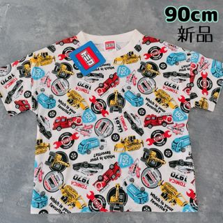 Takara Tomy - ■トミカ TOMICA キッズTシャツ 総柄Tシャツ 90cm くるま 車■新品