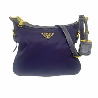 プラダ(PRADA)のPRADA　プラダ　ショルダーバッグ　ナイロン　パープル　ゴールド金具　BT0706　肩掛け　斜め掛け　軽量　レディース　メンズ　ユニセックス(ショルダーバッグ)