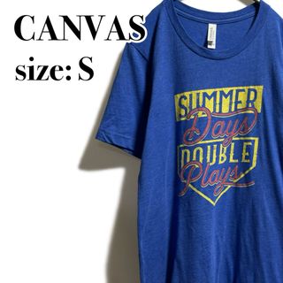 ヴィンテージ(VINTAGE)のCANVAS ダブルプレイ　ホームベース　キャンバス　海外古着(Tシャツ/カットソー(半袖/袖なし))