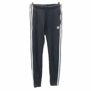 アディダス(adidas)のアディダス トレフォイルロゴ スキニー トラックパンツ S ブラック×ホワイト adidas ジョガーパンツ スポーツ 裏毛 レディース(その他)