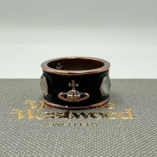 ヴィヴィアンウエストウッド(Vivienne Westwood)のヴィヴィアンウエストウッド キングリング  指輪 ブラック M 新型 13号(リング(指輪))