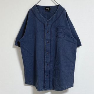 ステューシー(STUSSY)のステューシー　stussy ヘリーンボーン　ベースボールシャツ　希少　XLサイズ(シャツ)