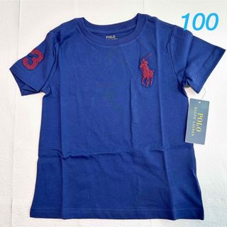 ポロラルフローレン(POLO RALPH LAUREN)の新作◇ラルフローレン ビッグポニー半袖Tシャツ ブルー 3T/100(Tシャツ/カットソー)